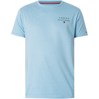 Kleidung Herren Pyjamas/ Nachthemden Tommy Hilfiger Lounge Logo T-Shirt Blau
