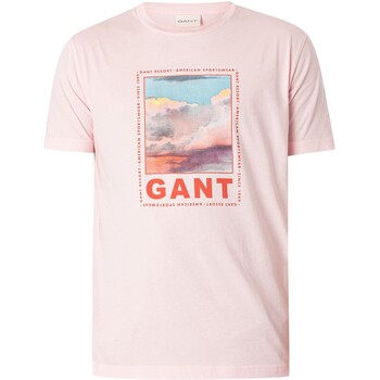 Gant  T-Shirt Verwaschenes Grafik-T-Shirt