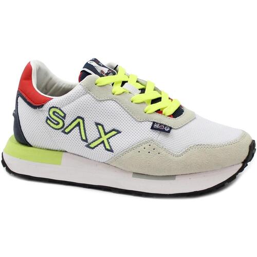 Schuhe Herren Sneaker Low Sax -E24-SAM3150-WH Weiss