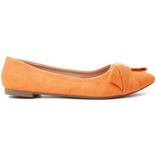 Schuhe Damen Ballerinas Leindia 89290 Orange