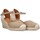 Schuhe Damen Leinen-Pantoletten mit gefloch Cabrera 74525 Braun