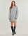 Kleidung Damen Kurze Kleider MICHAEL Michael Kors CABLE CHUNKY LS DRESS Grau