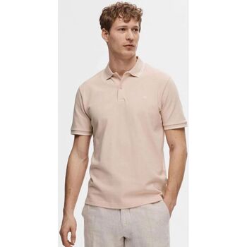 Kleidung Herren T-Shirts & Poloshirts Selected 16087840 DANTE SPORT-CAMEO ROSE Rosa