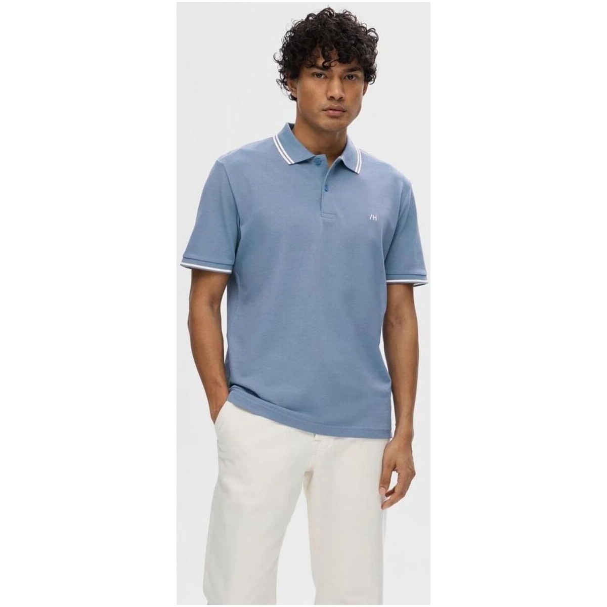 Kleidung Herren T-Shirts & Poloshirts Selected 16087840 DANTE SPORT-CASHMERE BLUE Blau