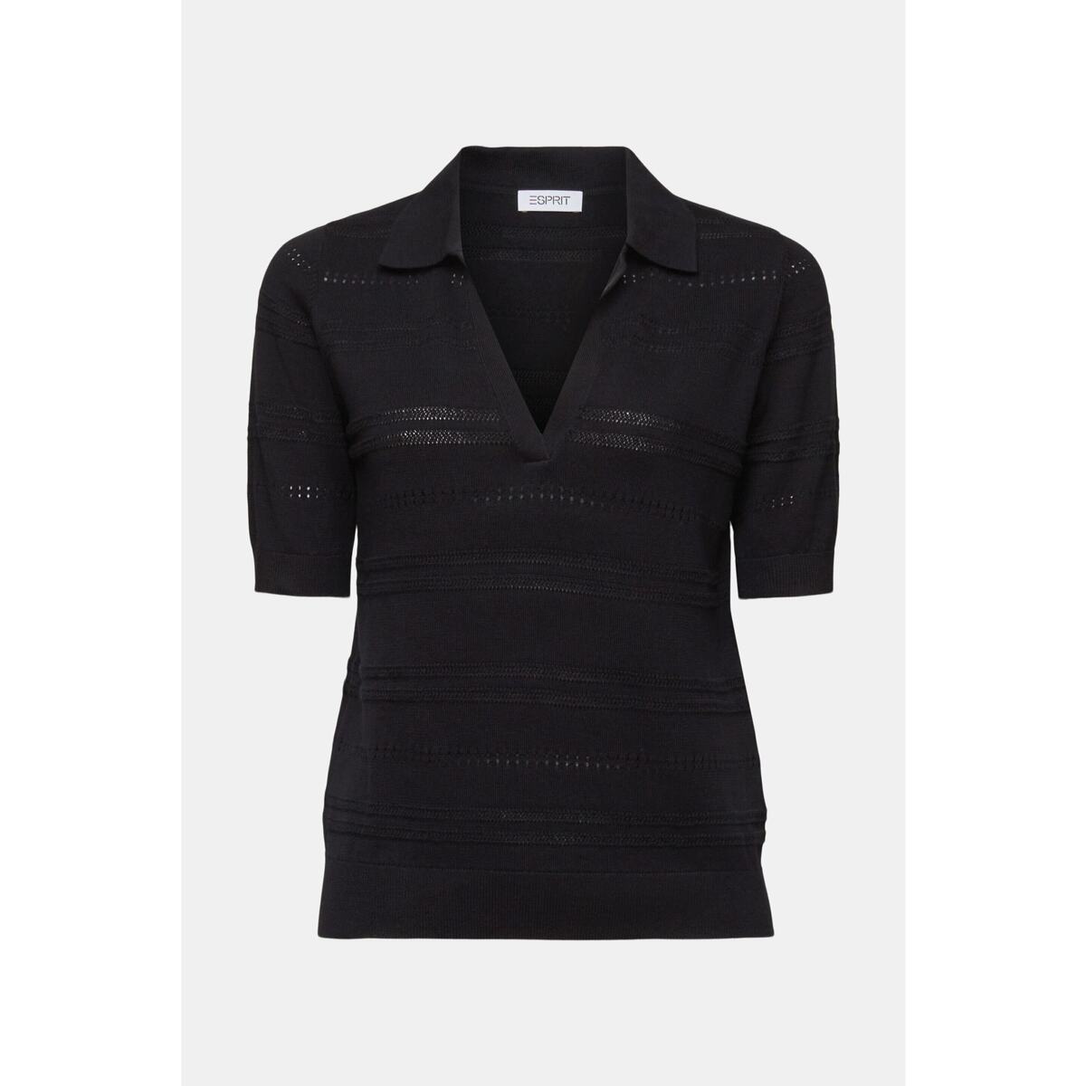 Kleidung Damen Polohemden Esprit Polo femme Schwarz