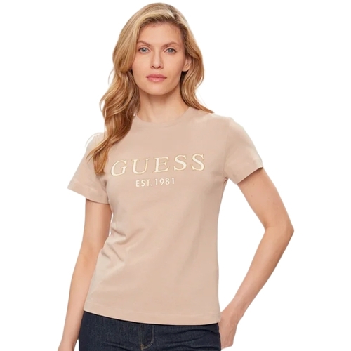 Kleidung Damen T-Shirts Guess G gold Beige