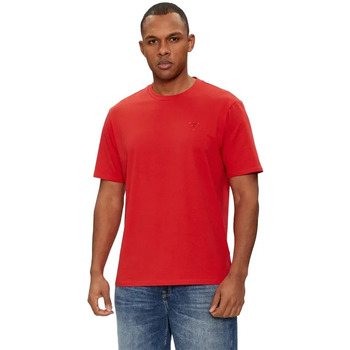 Kleidung Herren T-Shirts Guess Triangle G Rot