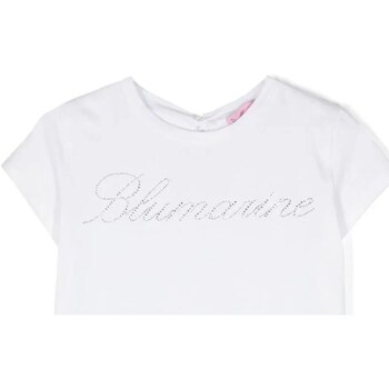 Kleidung Mädchen T-Shirts Miss Blumarine IA4050J5003 Weiss
