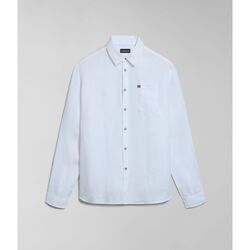 Kleidung Herren Langärmelige Hemden Napapijri G-LINEN LS NP0A4HQ2-002 Weiss