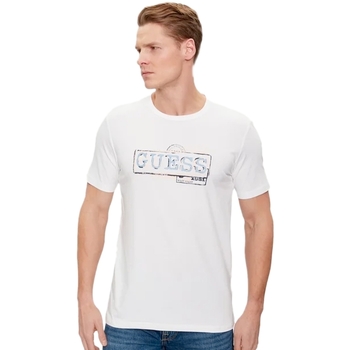 Kleidung Herren T-Shirts Guess Authentic Weiss