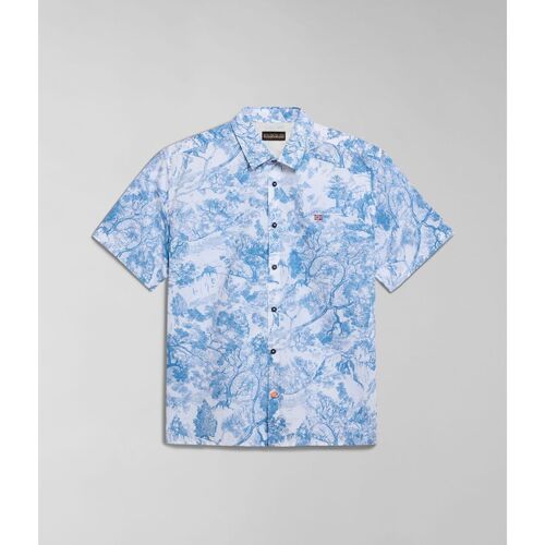 Kleidung Herren Langärmelige Hemden Napapijri G-RONGE NP0A4HX1-F5Z Blau