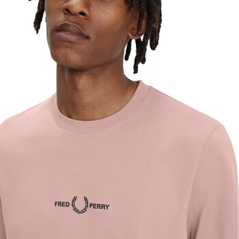 Fred Perry Fp Embroidered T-Shirt Rosa