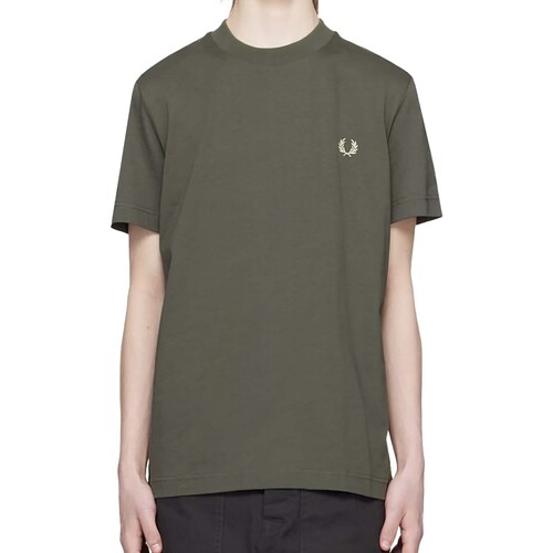 Kleidung Herren T-Shirts Fred Perry Fp Warped Graphic T-Shirt Grün
