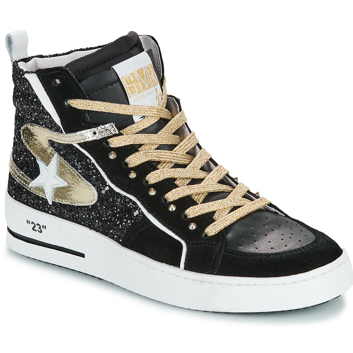 Schuhe Damen Sneaker High Semerdjian MARAL Schwarz / Gold