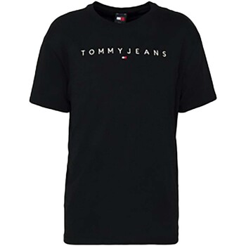 Tommy Jeans Tjm Reg Linear Logo Schwarz