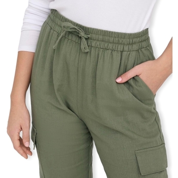 Only Noos Caro Pull Up Trousers - Oil Green Grün