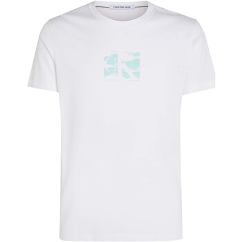 Kleidung Herren T-Shirts Ck Jeans Small Box Logo Tee Weiss