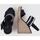 Schuhe Damen Leinen-Pantoletten mit gefloch Tommy Hilfiger WEBBING HIGH WEDGE SANDAL Marine
