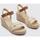 Schuhe Damen Leinen-Pantoletten mit gefloch Tommy Hilfiger WEBBING WEDGE SANDAL Beige