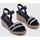 Schuhe Damen Leinen-Pantoletten mit gefloch Tommy Hilfiger WEBBING WEDGE SANDAL Marine