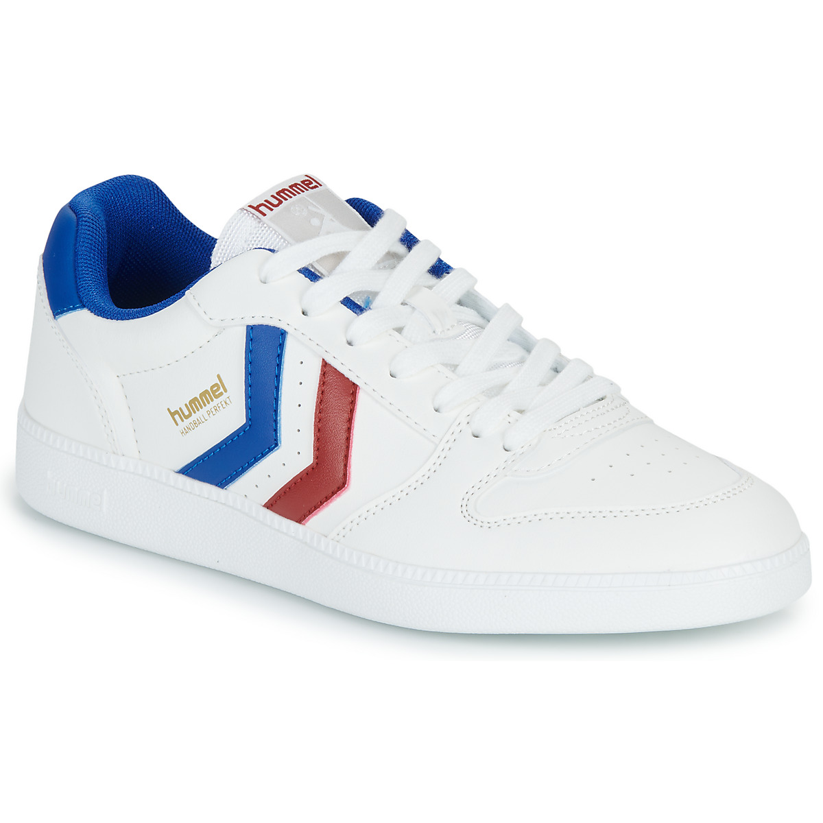 Schuhe Sneaker Low hummel HANDBALL PERFEKT Weiss / Blau / Rot