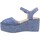 Schuhe Damen Leinen-Pantoletten mit gefloch Macarena 32993 MARINO