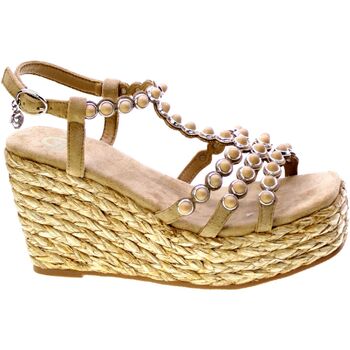 Schuhe Damen Sandalen / Sandaletten Gold&gold 91567 Beige