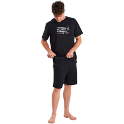 Kleidung Herren Pyjamas/ Nachthemden Munich MUEH0350 Schwarz