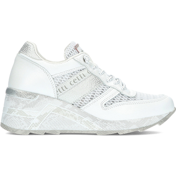 Schuhe Damen Sneaker Low Cetti PITON C-1145 SNEAKER INFINITY_WHITE