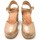 Schuhe Damen Leinen-Pantoletten mit gefloch MTNG 32589 ORO