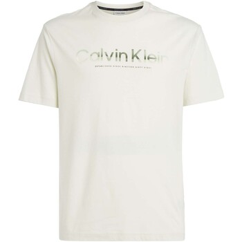 Kleidung Herren T-Shirts Calvin Klein Jeans Diffused Logo T-Shir Beige