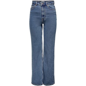 Kleidung Damen Bootcut Jeans Only ONLCAMILLE LIFE EX HW WIDE DNM NOOS 15235595 Blau