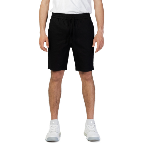 Kleidung Herren Shorts / Bermudas Only & Sons  ONSLINUS SHORTS LINEN MIX GW 1824 NOOS - 22021824 Schwarz
