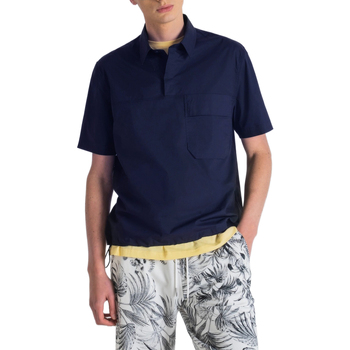Kleidung Herren Kurzärmelige Hemden Antony Morato OVER FIT MMSS00172-FA400035 Blau