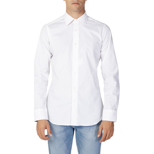 Kleidung Herren Langärmelige Hemden Alviero Martini SLIM C/TOPPE 1312 UI47 Weiss
