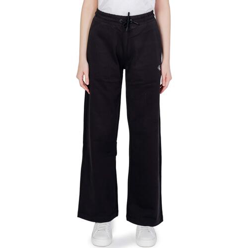 Kleidung Damen Jogginghosen Calvin Klein Jeans MICRO MONOLOGO STRAI J20J220261 Schwarz