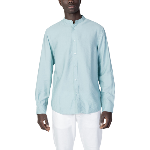Kleidung Herren Langärmelige Hemden Antony Morato CAMICIA REGULAR FIT AUS TESSUTO - FA400082 Grün