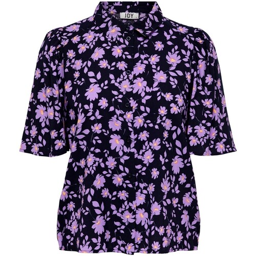 Kleidung Damen Hemden Jacqueline De Yong JDYGAYA LEBEN 2/4 HEMD WVN - 15254304 Violett