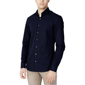 Kleidung Herren Langärmelige Hemden Calvin Klein Jeans POPLIN STRETCH SLIM SHIRT K10K103025 Blau