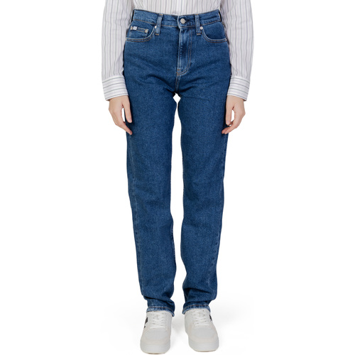 Kleidung Damen Slim Fit Jeans Calvin Klein Jeans AUTHENTIC STRAI J20J221831 Blau