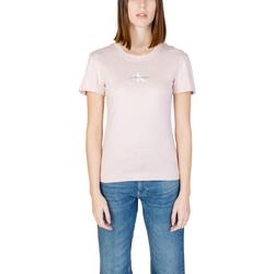 Kleidung Damen T-Shirts Calvin Klein Jeans MONOLOGO J20J222564 Rosa