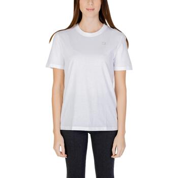 Kleidung Damen T-Shirts Calvin Klein Jeans EMBRO BADGE J20J223226 Weiss