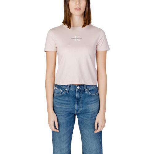 Kleidung Damen T-Shirts Calvin Klein Jeans MONOLOGO BABY J20J223113 Rosa