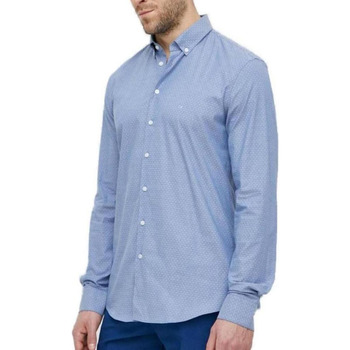 Kleidung Herren Langärmelige Hemden Calvin Klein Jeans CHAMBRAY MICRO DOBBY K10K112678 Blau