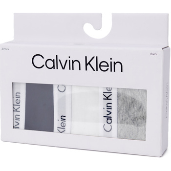 Unterwäsche Damen Damenslips Calvin Klein Jeans 000QD3588E - 3ER BIKINI Grau