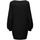 Kleidung Damen Kurze Kleider Jacqueline De Yong JDYWHITNEY MEGAN L/S BOAT DRESS KNT NOOS 15234103 Schwarz