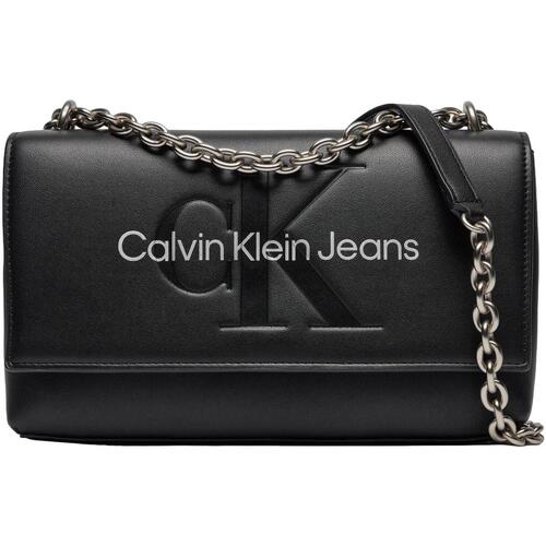 Taschen Damen Taschen Calvin Klein Jeans SCULPTED EW FLAP CONV25 MONO K60K611866 Schwarz