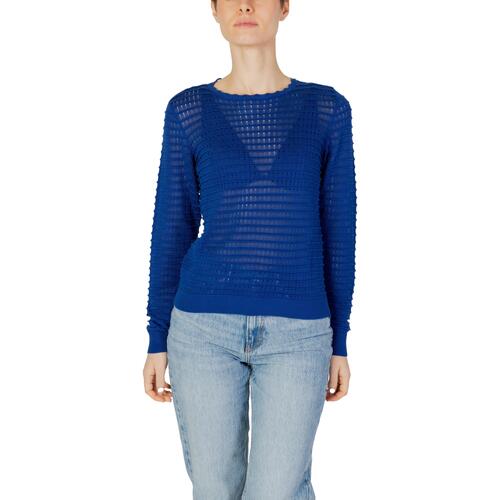 Kleidung Damen Pullover Vero Moda Vmerica Ls O-Neck Pullover Ga Boo 10300153 Blau