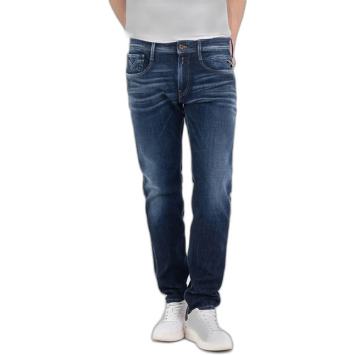 Kleidung Herren Slim Fit Jeans Replay ANBASS M914Q .000.141 532 Blau