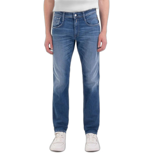 Kleidung Herren Slim Fit Jeans Replay ANBASS M914Y .000.573 64G Blau